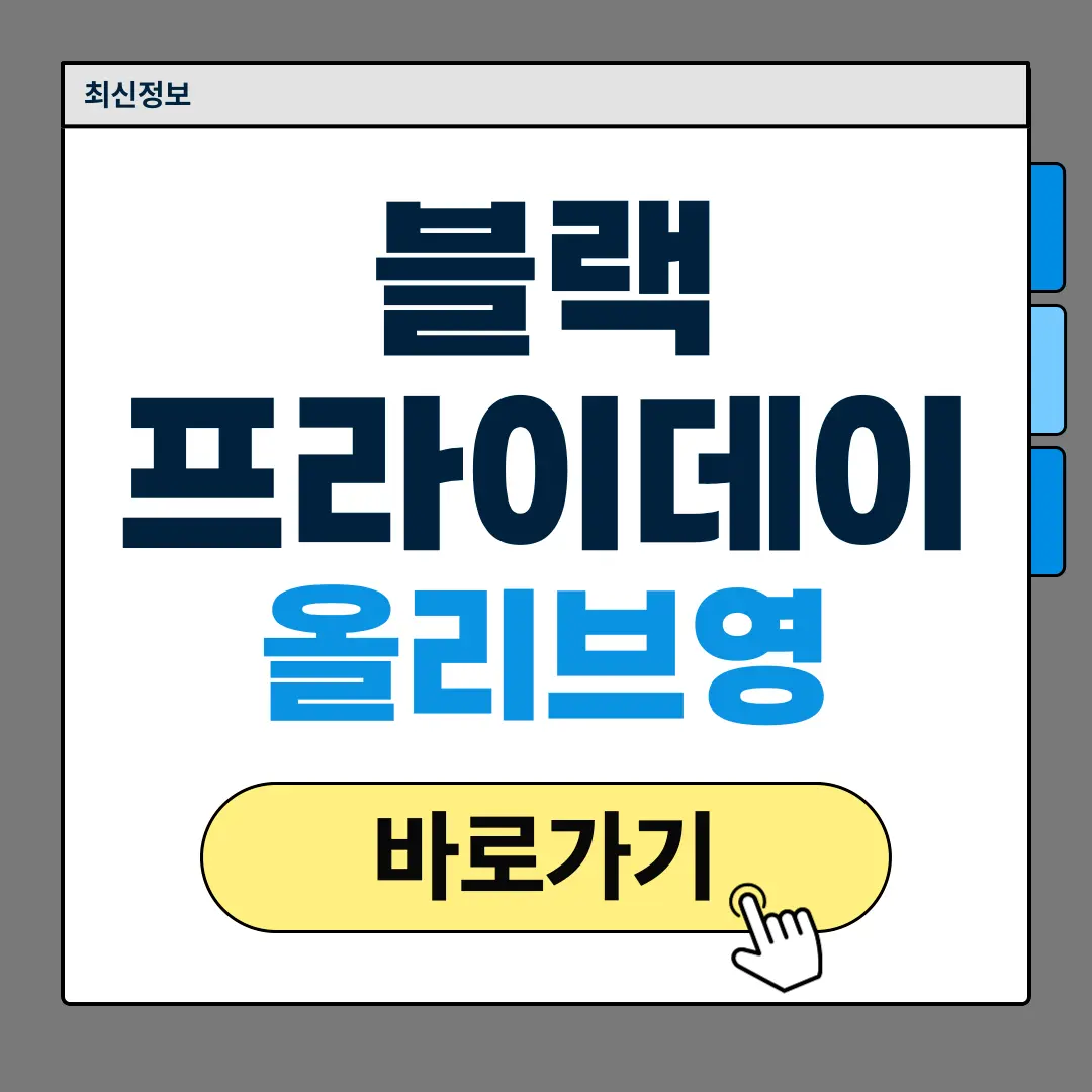 올리브영 블랙프라이데이