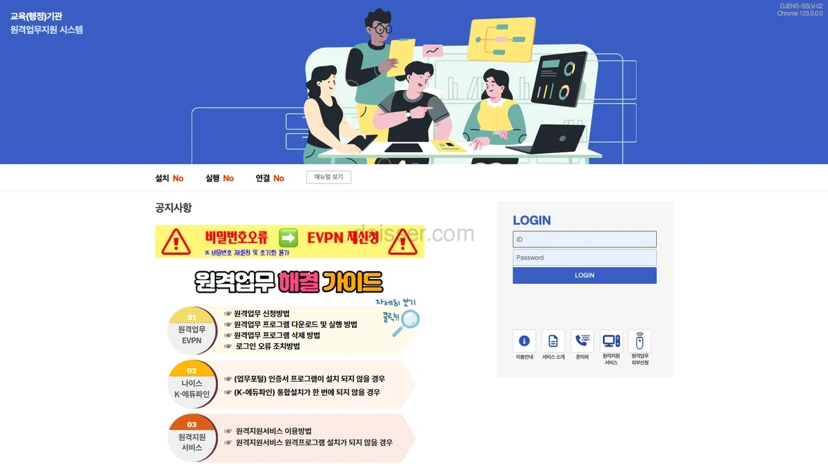 대전교육청 원격업무지원