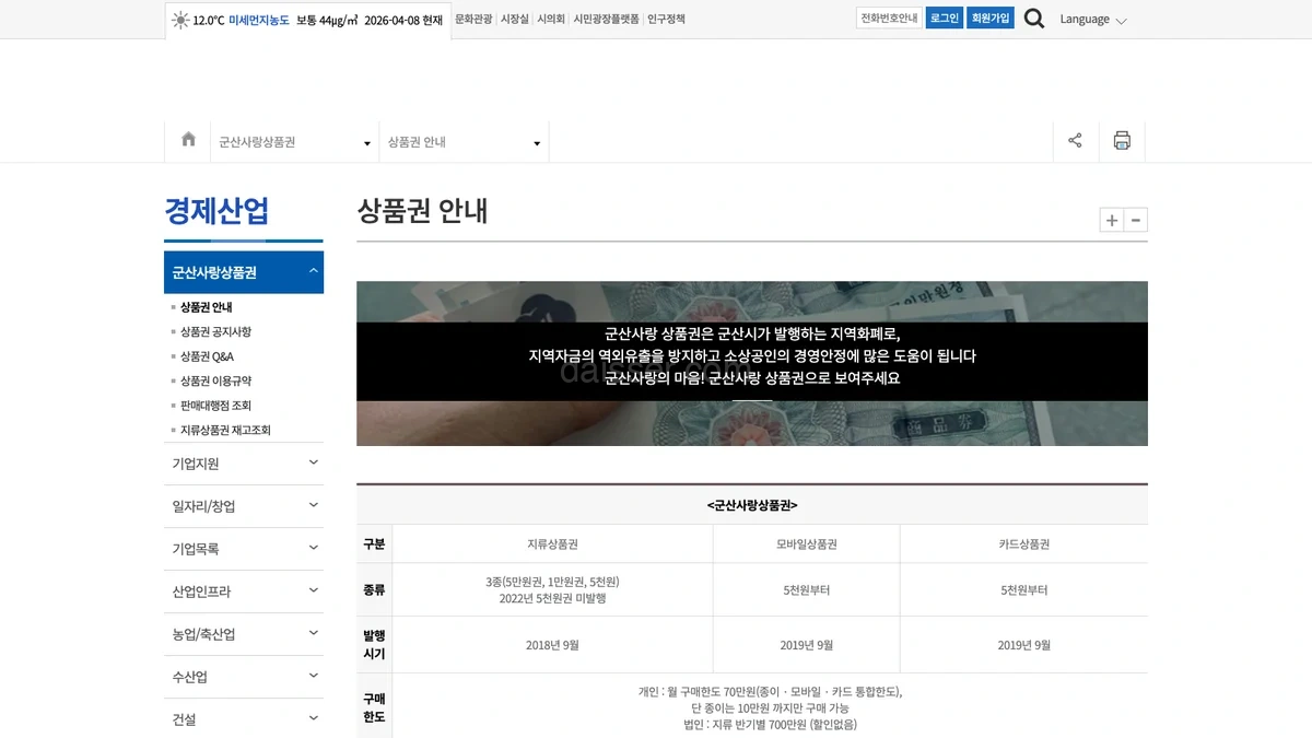 군산사랑상품권