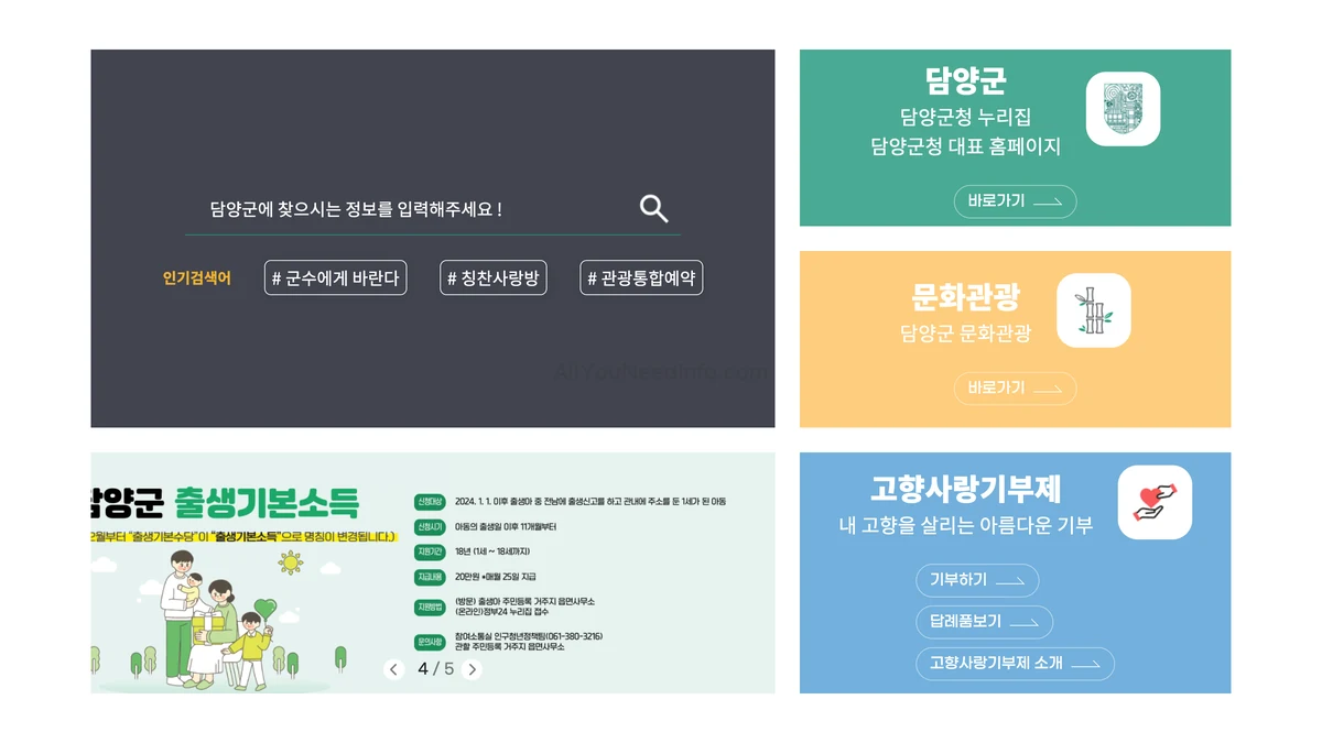 담양군청 홈페이지